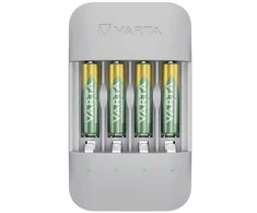 Varta Eco Charger Pro, Nikelio-metalo hidrido (NiMH), Trumpojo jungimo, AA, AAA, 4 vnt., Pridedamos baterijos