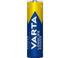 Varta Longlife, Vienkartinės baterijos, AA, Šarminės, 1,5 V, 12 vnt., 50,5 mm