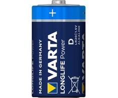 Varta LR20, Vienkartinės baterijos, Šarminės, 1,5 V, 2 vnt., 16500 mAh, Juoda, Mėlyna
