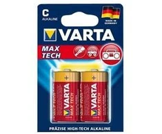 Varta MAX TECH 2x šarminės C, Vienkartinės baterijos, C, Šarminės, 1,5 V, 2 vnt., Auksinė, Raudona