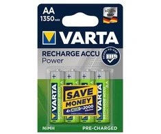 Varta Ready2Use HR06 1350 mAh, Įkraunama baterija, AA, Nikelio-metalo hidrido (NiMH), 4 vnt., 1350 mAh, Žalia