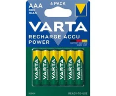 Varta Įkraunamos „Accu Power AAA“ baterijos, 800 mAh, 6 vnt.