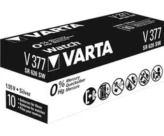 Varta-V377, Vienkartinė baterija, SR66, Sidabro oksidas (S), 1,55 V, 1 vnt., 27 mAh