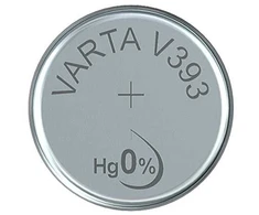 Varta-V393, Vienkartinė baterija, Sidabro oksidas (S), 1,55 V, 1 vnt., Hg (gyvsidabris), Sidabras