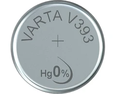 Varta-V393, Vienkartinė baterija, Sidabro oksidas (S), 1,55 V, 1 vnt., Hg (gyvsidabris), Sidabras