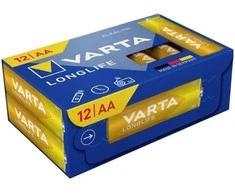 Varta Longlife AA, Vienkartinės baterijos, AA, Šarminės, 1,5 V, 4 vnt., 1,5 V