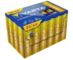 Varta Ilgaamžė AA, Vienkartinė baterija, AA, Šarminė, 1,5 V, 24 vnt., 50,5 mm