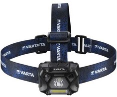 Varta WORK FLEX MOTION SENSOR H20, Headband prožektorius, Juodas, Mėlyna, 2 m, IP54, LED, 3 W