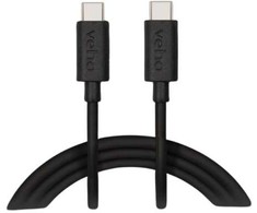 Kabelis USB Veho USB-C - USB-C 1 m Juodas (USB-CT į USB-CT įkrovimui ir)