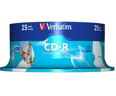 Verbatim CD-R AZO platus rašalinis spausdinamas diskas, 52x, CD-R, 120 mm, 700 MB, velenas, 25 vnt.
