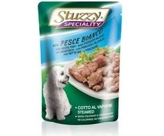 Agras Pet Foods Drėgnas Šunų Maistas - Stuzzy Sfilaccetti Su Baltos Žuvies Mėsa 100g