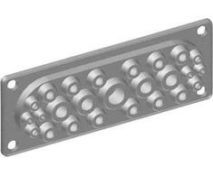 Sieninė spintelė Ensto Cubo P, O ir C membraninis flanšas, 25 x Ø5 - 26 mm kabeliai, įskaitant PUR tarpinę ir varžtus