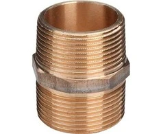 „Viega“ 269098 dvigubas nipelis, modelis 3280, pistoleto metalo spalvos, 2 colių