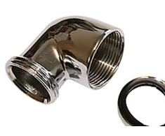 VIEGA Chromuotas kanalizacijos vamzdžio kampas 1 1/4"-32 mm su veržle