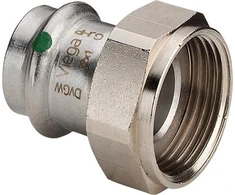 [[KEEP0]]VIEGA Inox įsukamas 3/4"x18 mm Inox, nerūdijantis plienas, mova/mova, SC-Contur, trumpas