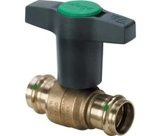 VIEGA rutulinis ventilis, 42 mm, pistoleto metalo spalvos