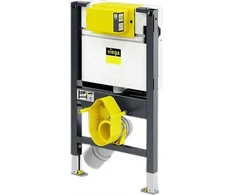 Viega Prevista sausoji WC instaliacinė sistema, aukštis 820 mm ir plotis 500 mm – tvirtinama prie sienos &amp; valdoma iš viršaus/priekio su suderinamomis valdymo plokštėmis
