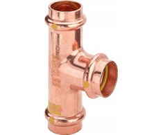 VIEGA Profipress dujų trišakis 22 mm x 1/2", pagamintas iš pistoleto metalo, su SC-Contur ir vidiniu sriegiu
