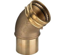Viega Bogen SANPRESS 45 Grad IxA 2226.1 XL 353681 76.1mm aus Rotguss