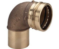 VIEGA Sanpress XL alkūnė 90 laipsnių 76 mm iš raudonojo ketaus įvorė/nippelė, SC-Contur