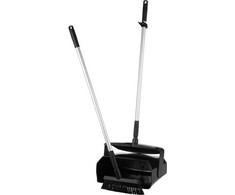 Vikan Rinkinys zmiotka su szufelką zamykaną 350mm Medium juoda (56659)