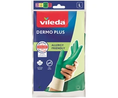 Vileda Dermo Plus ‘L’ Gloves Žalias Cotton, Nitrile