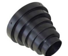 Vink Plast Duka daugiafunkcis adapteris - PVC, juodas, Ø160/150/130-125/110/100/75 mm