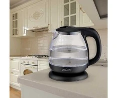 Virdulys Feel Maestro MR-055-Juodas, 1 l, 1100 W, juoda, stiklas, vandens lygio indikatorius, apsauga nuo perkaitimo