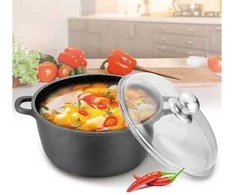 Maestro MR-4628C Puodas su dangčiu 28 cm 5,8 l Juodas