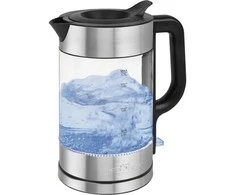Profi Cook ProfiCook PC-WKS 1322 G electric virdulys 1.7 L 2200 W Sidabrinis, Juodas, Transparent