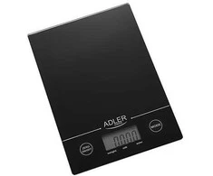 Virtuvinės svarstyklės Adler AD 3138 b, Electronic kitchen scale, 5kg, 1 g, Juodas, Countertop, Rectangle