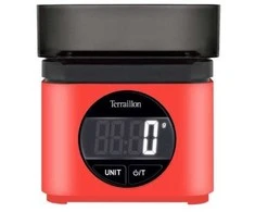 Virtuvinės svarstyklės Terraillon BA22, Elektroninės virtuvės svarstyklės, 5kg, 1 g, Juoda, Raudona, Plastikas, Stalviršis