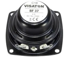 Visaton BF 37, Plataus diapazono garsiakalbis, 5 W, 8 W, 4 O, 100–20000 Hz, Juodas