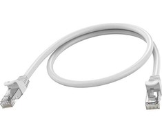 Vision RJ45 (m) zu RJ45 (m) - STP geschirmtes Twisted-Pair - CAT 6a - 10 Gbps - 24 AWG - mit Knickschutz - 50 cm - baltas