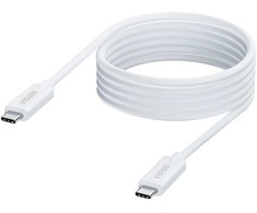 Kabelis USB Vision USB-C - USB-C 2 m Baltas (TC 2MUSBC)