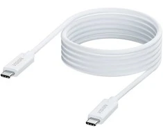 Kabelis USB Vision USB-C - USB-C 2 m Baltas (TC 2MUSBC)