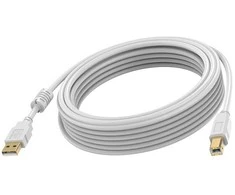 Vision 3 m USB 2.0, 3 m, USB A, USB B, USB 2.0, Kištukas/Kištukas, Baltas