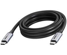 VISION Profesionalus diegimo laidas USB-C – GARANTIJA visam gyvenimui – USB 3.2 20 Gbps – Koaksialinio kabelio konstrukcija – Maksimali skiriamoji geba 4K 60 Hz – Palaiko 3A įkrovimo srovę – USB-C 3.2 (M) iki USB-C 3.2 (M) – Išorinis skersmuo 4,5 mm – 22+3 AWG