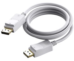 Adaptec Version 1.4 8K bei 60 Hz - Goldstecker - DP (m) zu DP (m) - Aussendurchmesser 7,3 mm - 28 AWG - 2 m - baltas
