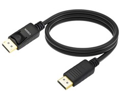 Vision Version 1.4 8K bei 60 Hz - Goldstecker - DP (m) zu DP (m) - Aussendurchmesser 7,3 mm - 28 AWG - 2 m - juodas