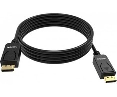 Vision Version 1.4 8K bei 60 Hz - Goldstecker - DP (m) zu DP (m) - Aussendurchmesser 7,3 mm - 28 AWG - 2 m - juodas