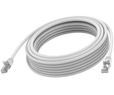 Vision RJ45 (m) zu RJ45 (m) - STP geschirmtes Twisted-Pair - CAT 6a - 10 Gbps - 24 AWG - mit Knickschutz - 3 m - baltas