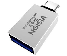 Adapteris USB Vision USB-A - USB-C Baltas (TC-USBC3A)