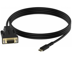 Kabelis USB Vision Professional serijinis USB-C (M) į DB-9 (M) Juodas (TC-USBCSER/BL)