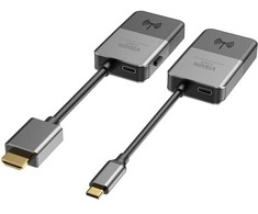 Vision siųstuvas prijungiamas prie nešiojamojo kompiuterio USBC prievado - Belaidžiu būdu perduoda HDMI signalą iki 10 m - Imtuvas prijungiamas prie ekrano HDMI prievado - raiška iki 4K esant 30 Hz - optimizuotas naudoti ženklinimo ir pristatymų srityse