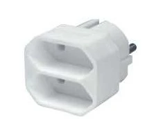 Vivanco A2-W 2 fach Euro Adapteris baltas