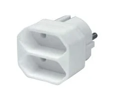Vivanco A2-W 2 fach Euro Adapteris baltas