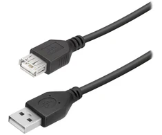 Vivanco VNITUSB15MFK, 1.5 m, USB A, USB A, USB 2.0, juodas