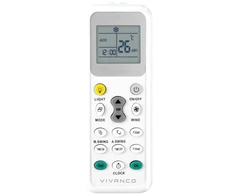 Vivanco VNREMOTEAIR, Oro kondicionierius, IR belaidis, Mygtukai, Įmontuotas ekranas, Baltas