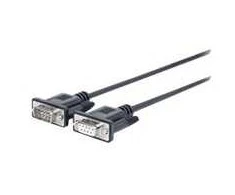 Vivolink PRORS15, Juodas, 15 m, RS-232, RS-232, Male, Female